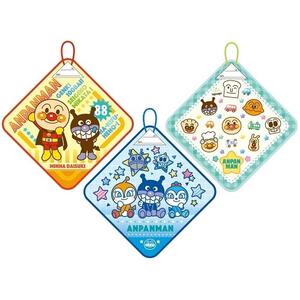 アンパンマン ループタオル3枚組 ブルー