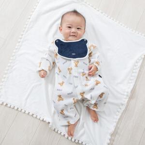 POLO BCS クマ型スタイ付きロンパース ナチョラル×60-70cm ベビーザらス限定