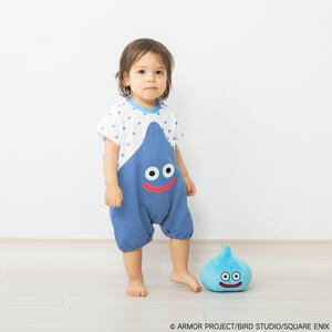 ドラクエベビー＆キッズ 半袖ロンパース スライム ブルー×70cm