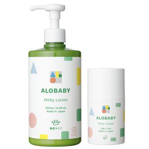 ALOBABY アロベビー ミルクローションビックボトル380ml 無香＆フェイスクリーム セット ベビーザらス限定