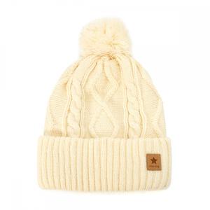 ケーブルニット帽 ナチュラル×48-50cm ベビーザらス限定