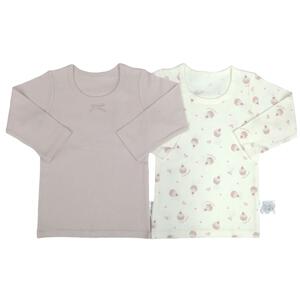 長袖シャツ肌着2枚組 スムス ケーキハート ピンク×100cm ベビーザらス限定