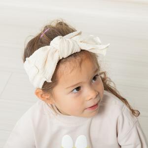 RAT-A-TATR ラッタッター キッズヘアバンドセット 2本組 ジャガード レース ナチュラル