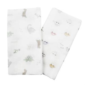 ガーゼ入浴布2枚組(恐竜&times;フリー) ベビーザらス限定