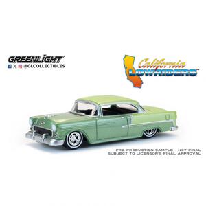 GL 1/64 1956 Chevrolet Bel Air Lowrider - Crocus Yellow & Laurel Green Two-Tone