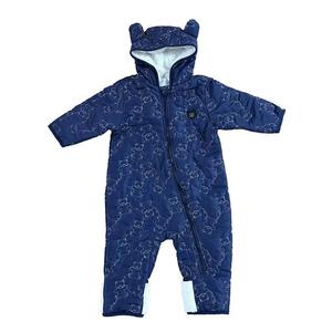 【ブラックフライデー】ジャンプスーツ くまみみ クマ柄 ネイビー×70cm