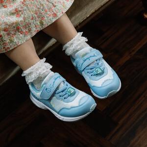 すみっこっぐらし スニーカー モチーフ付き(サックス×19cm)