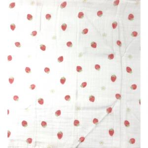 バンブーガーゼ モスリンおくるみイチゴ柄  ベビーザらス限定　