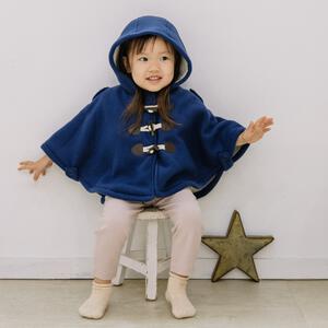 ベビーザらス限定　RAT-A-TATR ラッタッター 裏ボア ポンチョ(ネイビー&times;90cm)