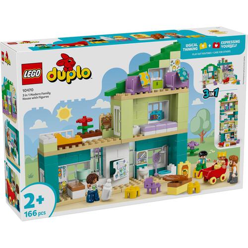 レゴ LEGO デュプロ 3 in 1 モダンハウスとかぞくのフィギュア 10470｜おもちゃ 玩具 誕生日 プレゼント ブロック 2歳 3歳 4歳