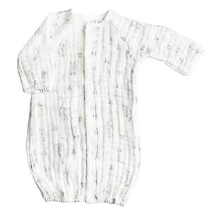 新生児2WAYドレス 多重ガーゼ ウサギ(ホワイト×50-70cm)  ベビーザらス限定