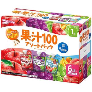 和光堂 1歳からのMYジュレドリンク 果汁100アソートパック 6個パック 【キッズフード ベビーフード】 【12ヶ月～】(お一人様10点限り)