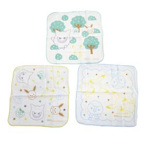 monpoke モンポケ ガーゼ 3枚組 ホワイト