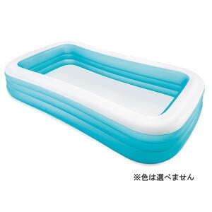 インテックス INTEX スイムセンター ファミリープール 305&times;183&times;56cm ビニールプール 大型プール 【色ランダム】