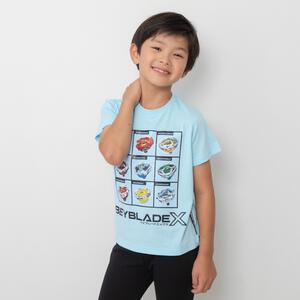 BEYBLADE X ベイブレードエックス 半袖Tシャツ ボックスアート ジュニア 160cm ライトブルー