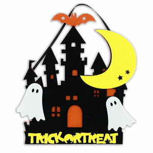 ハロウィン フェルトプレート  城  幅 17.5 x 高さ 19 x 奥行き 0.9 cm 飾り トイザらス限定