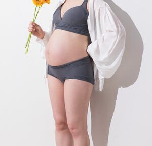 Petit jouet for maternity プティジュエット ローライズショーツ フロントクロス(チャコール×L MU)