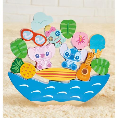 DISNEY HELLO! WOODEN WORLD スティッチ ゆらゆらサーフィン バランスブロックトイザらス限定