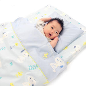 西川 ミニ羽毛組ふとん 8点セット スヌーピーフラット ＜日本製＞ ベビーザらス限定