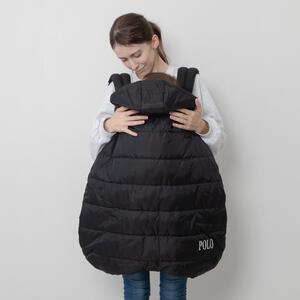 POLO BCS 抱っこ紐ケープ 中綿 裏地フリース ブラック×FREE