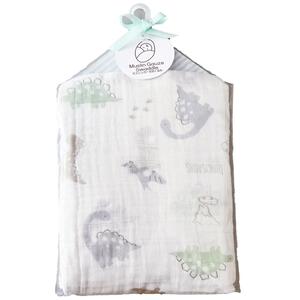 モスリンガーゼおくるみ 恐竜柄(ホワイト×Free) ベビーザらス限定