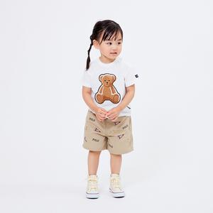 POLO BCS クマアップリケＴシャツ ホワイト 80cm