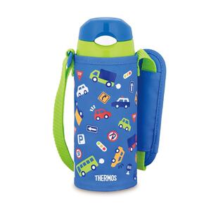 真空断熱ストローボトル400mlブルーグリーン｜サーモス 水筒 キッズ