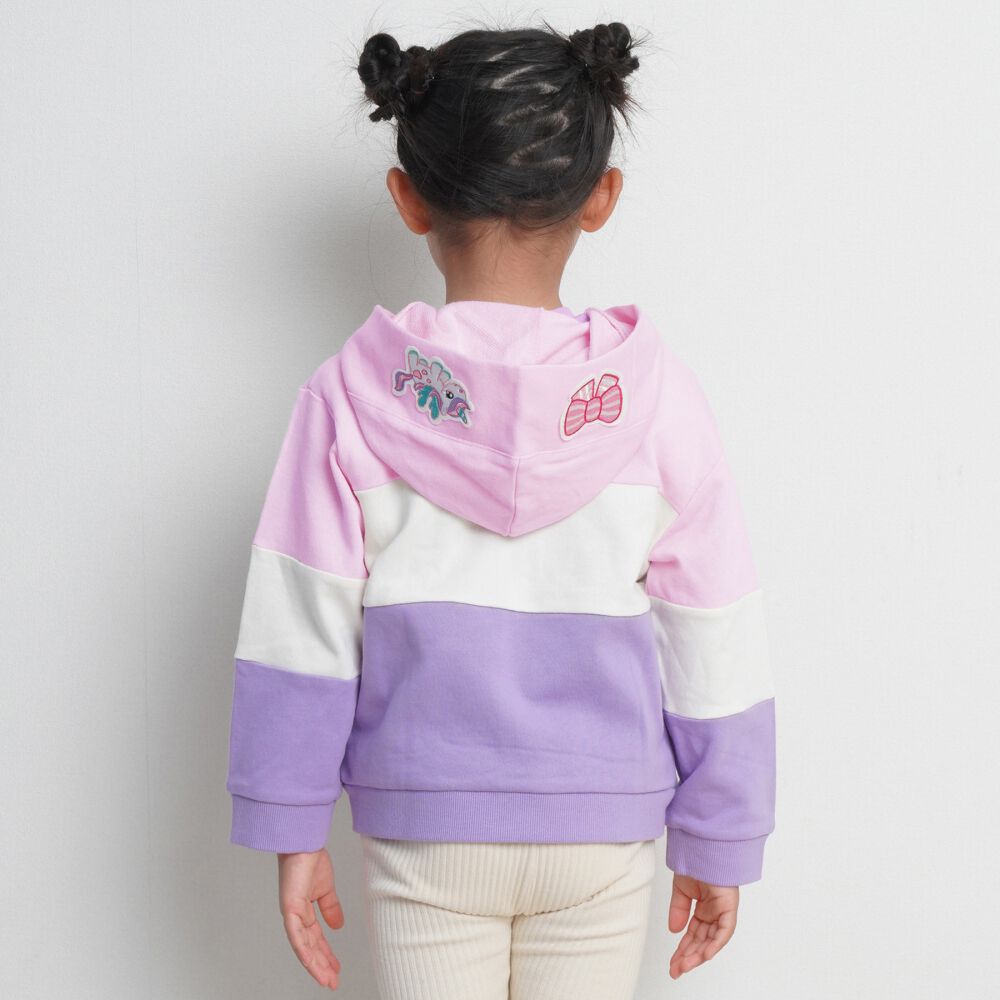 ティニピン×しなこ】パーカー 長袖フード付き 裏毛 ピンク×110cm