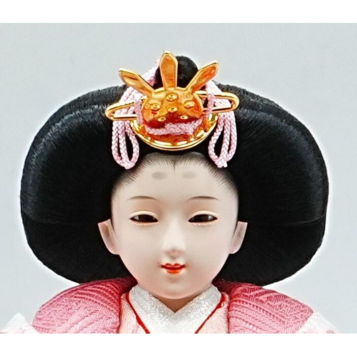 雛人形】ケース親王飾り「枝桜刺繍御簾付パノラマアクリル」（322722