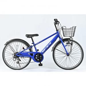 22インチ 身長120～135cm 子供用自転車 セブンズ・ボルト フラットブルー 青 6段変速 LEDダイナモライト 男の子 かっこいい トイザらス限定 クリスマスプレゼント 6歳 7歳 8歳