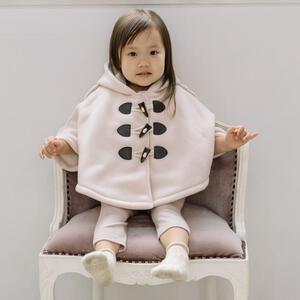 ベビーザらス限定　RAT-A-TATR ラッタッター 裏ボア ポンチョ(ホワイト&times;90cm)