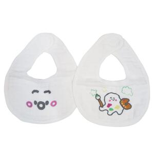 シナぷしゅ スタイ2枚組 アーティスト柄(ホワイト×フリー) ベビーザらス限定