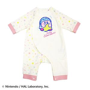 星のカービィ 長袖ロンパース スムス (ピンク×60-70cm)