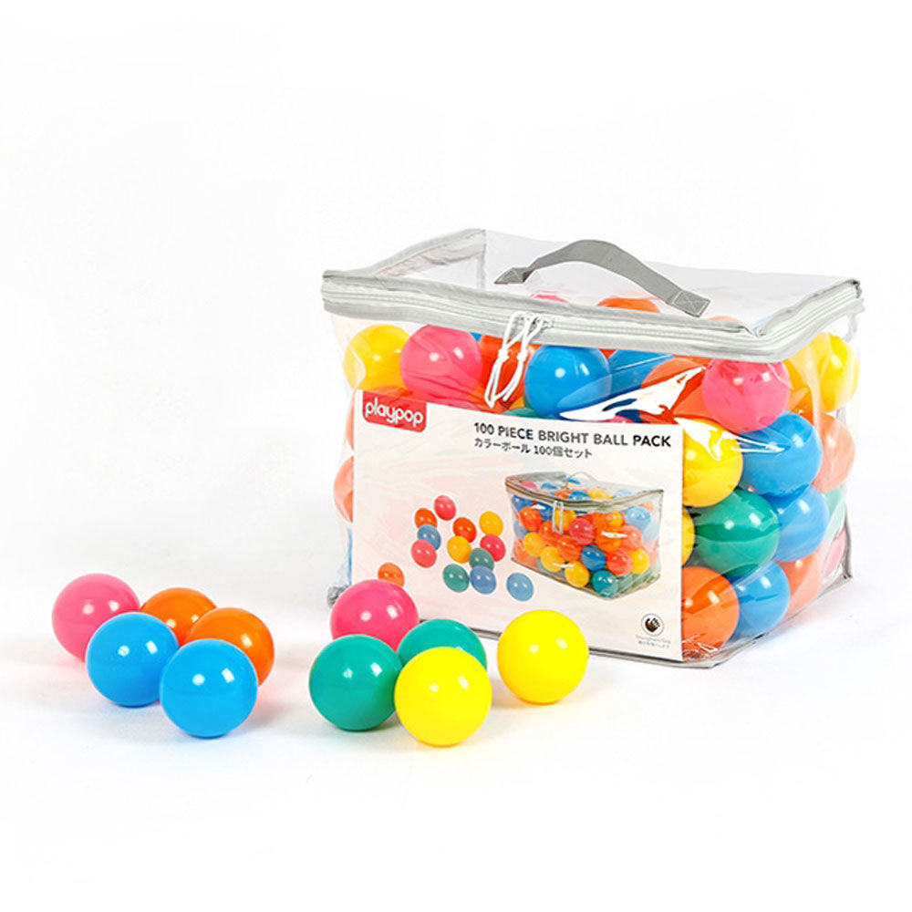 プレイポップ カラーボール 100個セット 5色 直径6.5cm ボールプール