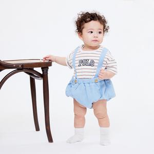 POLO BCS サスペンダー風ボディスーツ サックス 80cm