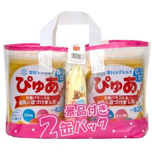 雪印メグミルク ぴゅあ 大缶 820g 2缶パック 【粉ミルク 0ヵ月頃～】