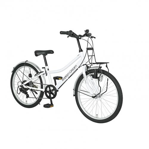 22インチ 身長120～135cm 子供用自転車 ブルックリングリーム ホワイト トイザらス限定 6段変速 LED シンプル 7歳 