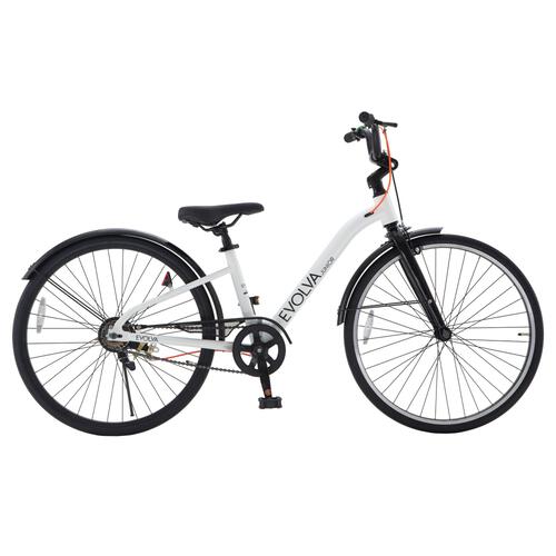 24インチ 身長140cm～168cm 子供用自転車 エボルバジュニア パールホワイト トイザらス限定