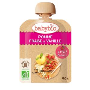 babybio ベビービオ  アップル・ストロベリー・バニラ 【有機食材 ベビースムージー 離乳食 ベビーフード】【6ヶ月～】