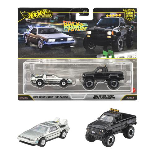 【予約受付商品】ホットウィール プレミアム2パック バック・トゥ・ザ・フューチャー タイムマシン / 1987 トヨタ ピックアップ トラック【出荷予定日：2026年5月30日】