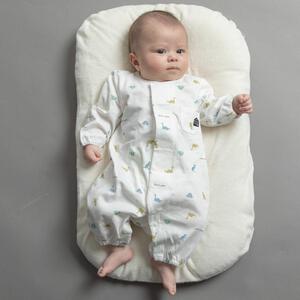 長袖前開きワンタッチロンパース 恐竜(サックス×60-70cm) ベビーザらス限定