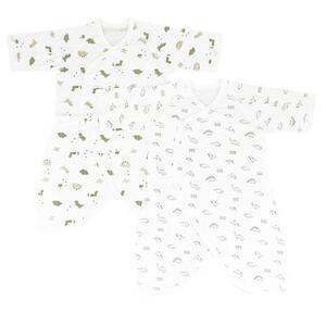 コンビ肌着 恐竜柄 2枚組(ホワイト×50-70cm) ベビーザらス限定