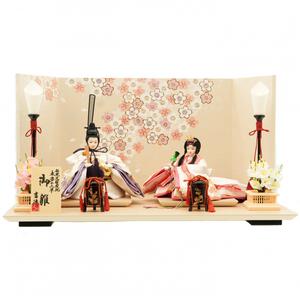 【雛人形】親王飾り「金彩桜木目調」（605883）ひな人形 ひな祭り お雛様 彩シリーズ おしゃれ トイザらス・ベビーザらス限定【メーカー直送】