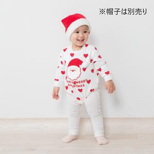 クリスマスダルマオール 裏毛 サンタ コスチューム ベビー サンタクロース コスチューム 子供 衣装 ホワイト×70cm ベビーザらス限定