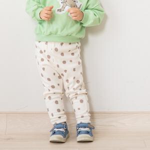 COJIKA 10分丈デイリーパンツ 裏シャギー ダルメシアン柄 ナチュラル&times;80cm ベビーザらス限定