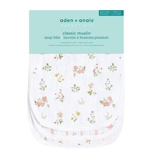 ADEN+ANAIS エイデンアンドアネイ エッセンシャルズ スナップビブ3枚入りカントリーフローラル(ピンク×フリー)