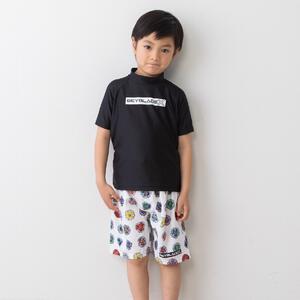 BEYBLADE X 水着セット ラッシュガード+サーフショーツ ジュニア ベイブレード エックス ブラック×160cm