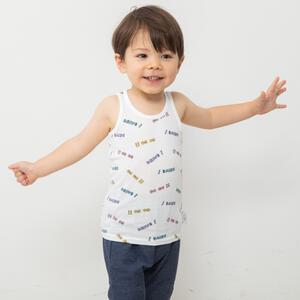 2枚組 袖なしシャツ肌着 フライス 車&times;ロゴ 80cm