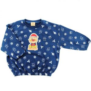 アンパンマン クリスマス裏毛トレーナー(ネイビー&times;90cm)