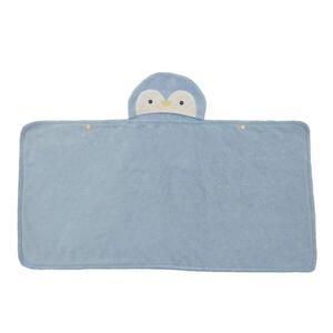 【ブラックフライデー】湯上がりタオル ペンギン ブルー